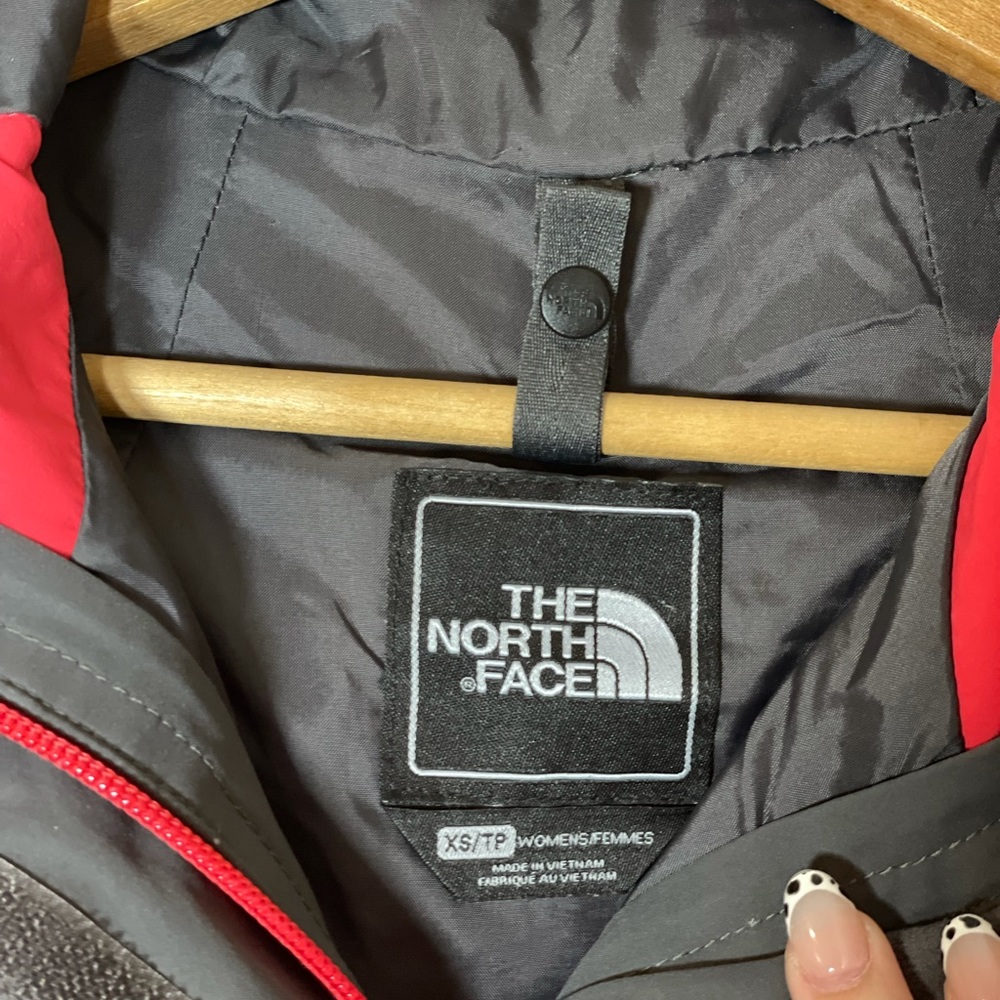 Red and Gray The North Face Women’s Jacket - Picture 4 of 4